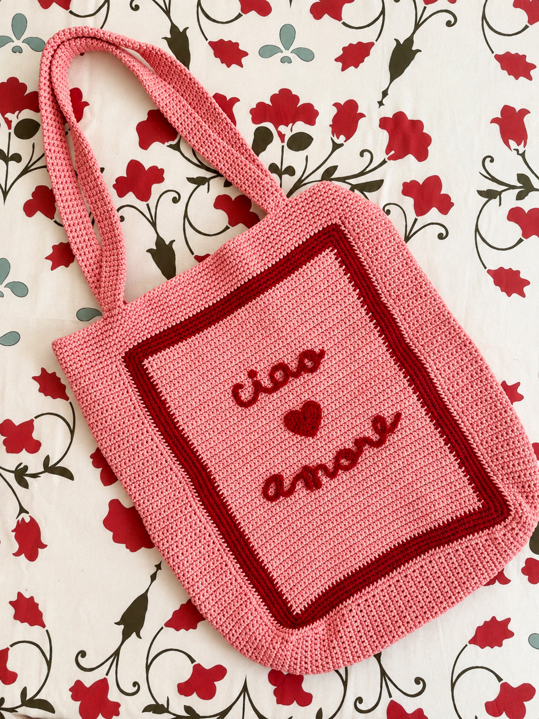 La Spesa Tote in Pink/Red