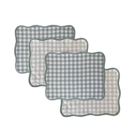 Set of 4 Giardino Reversible Placemats (Rosso/Rosa)