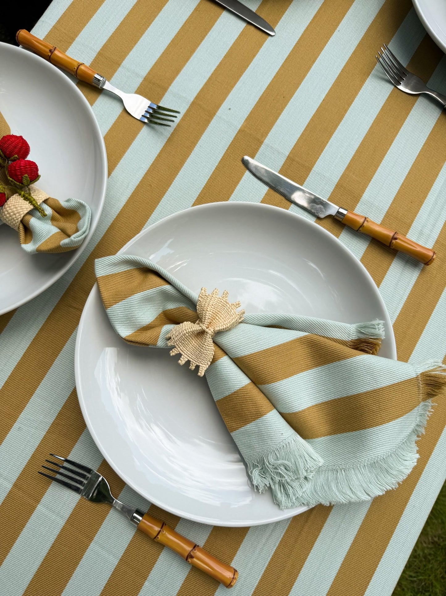 Lido Stripe Napkins in Sole - Casa Stilo
