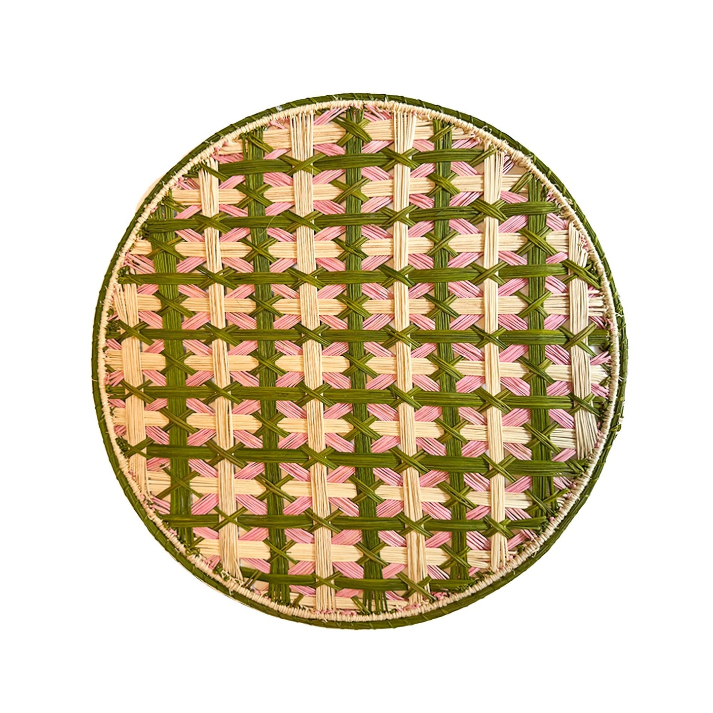 Set of 4 Handwoven Lido Rosa Chargers - Casa Stilo