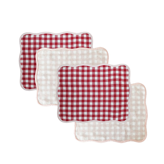 Set of 4 Giardino Reversible Placemats (Verde/Blu)