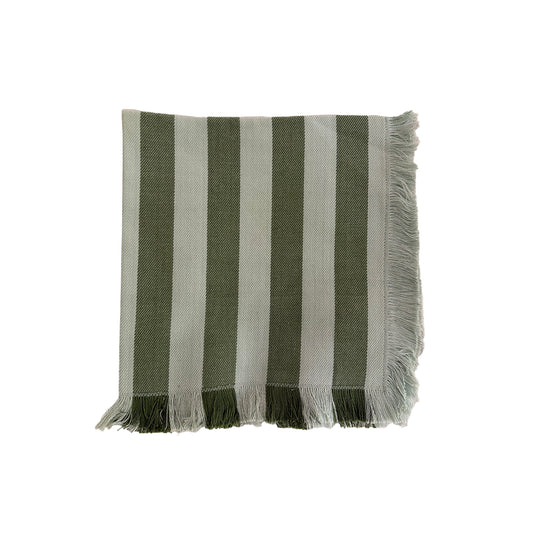 Lido Stripe Napkins in Oliva