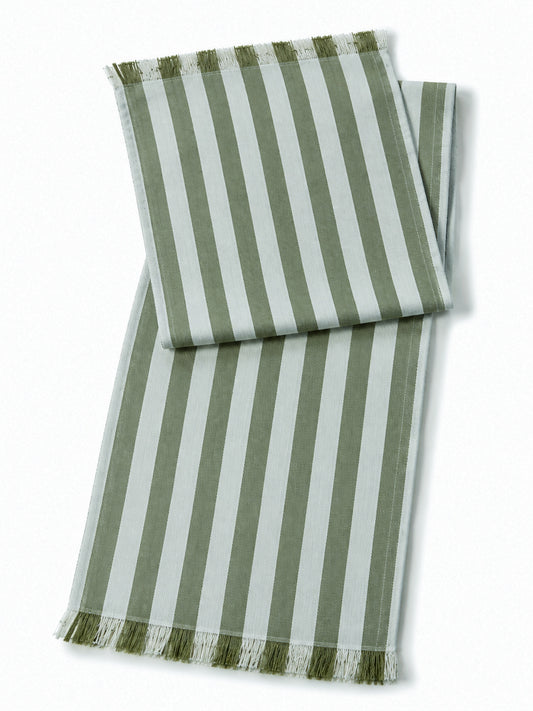 Lido Stripe Table Runner in Oliva