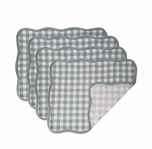 Set of 4 Giardino Reversible Placemats (Verde/Blu)