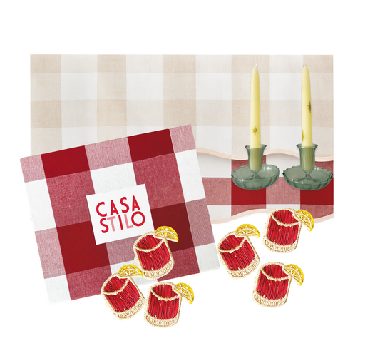 Il Giardino Holiday Box Set in Red- Set of 6