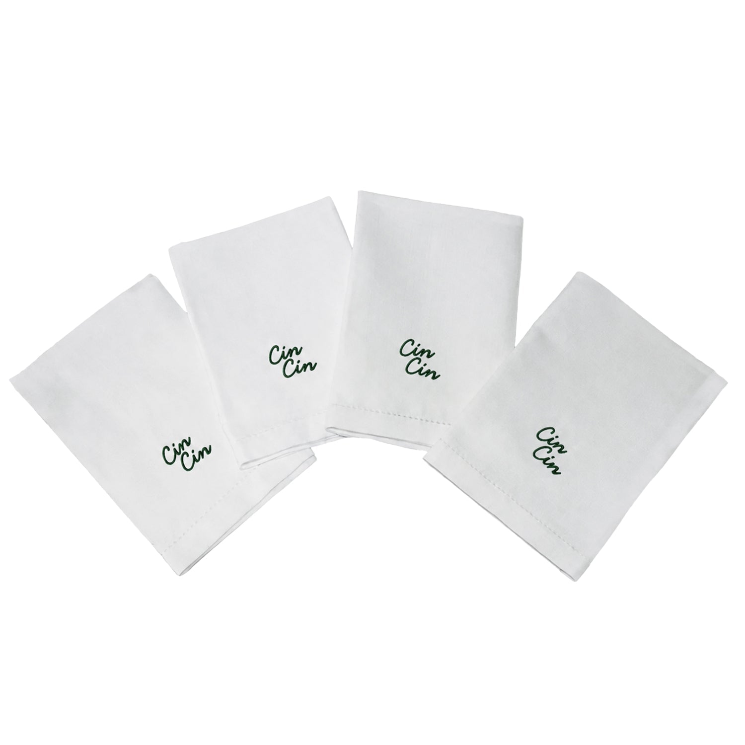 Cin Cin Dinner Napkins Set of 4 in Green - Casa Stilo