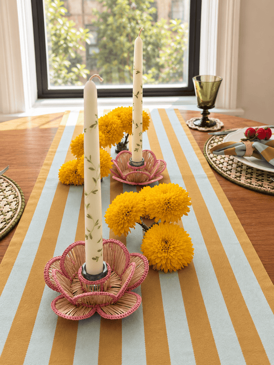 Flora Candle Holder in Pink - Casa Stilo