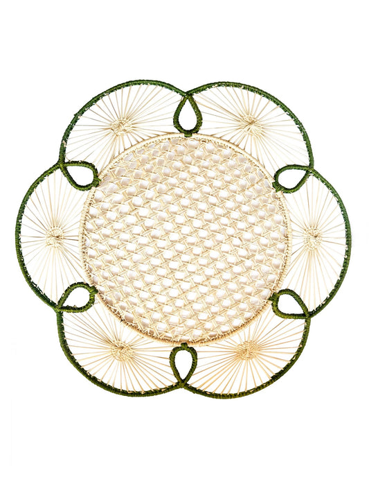 Flora iraca charger styled on Italian-inspired table