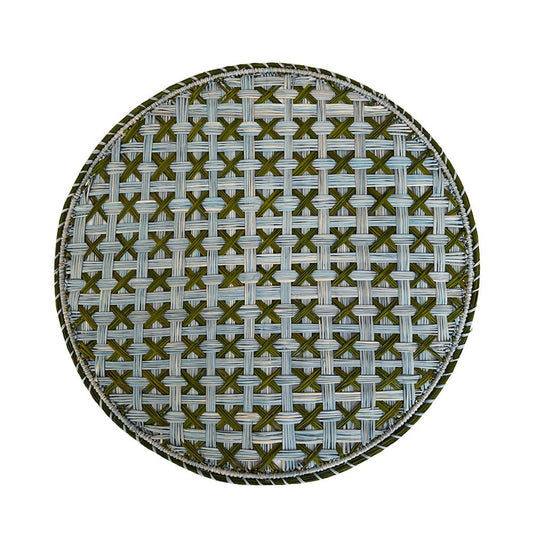 Handwoven Blu Trellis Charger - Casa Stilo