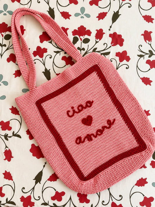 La Spesa Tote in Pink/Red - Casa Stilo