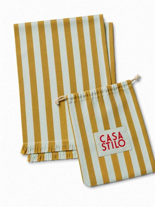 Lido Stripe Table Runner in Sole - Casa Stilo