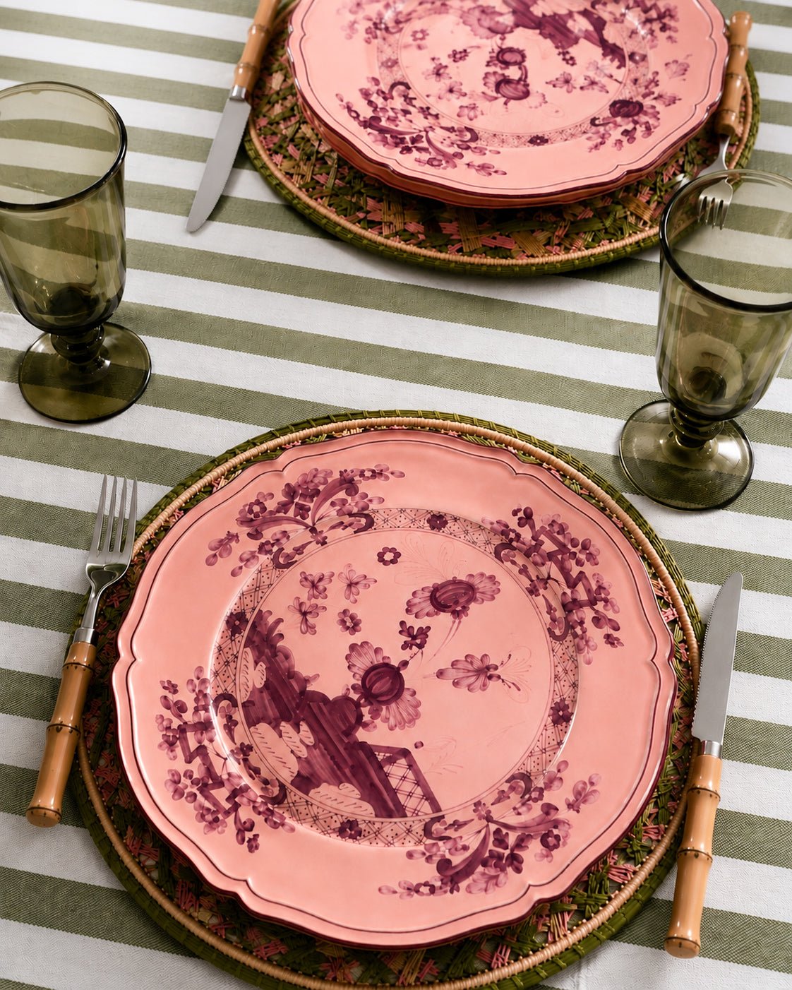 Lido Stripe Tablecloth in Oliva - Casa Stilo