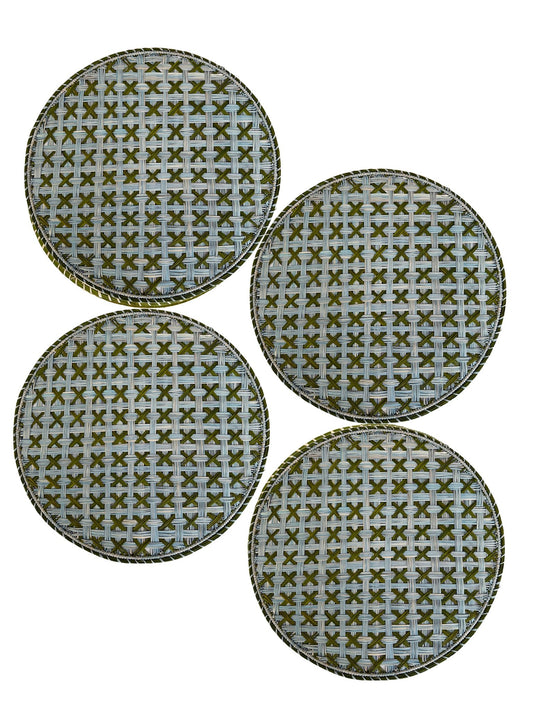 Set of 4 Blu Trellis Charger - Casa Stilo