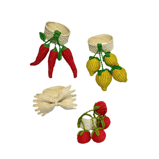 Set of 4 Giardino Napkin Ring Set - Casa Stilo