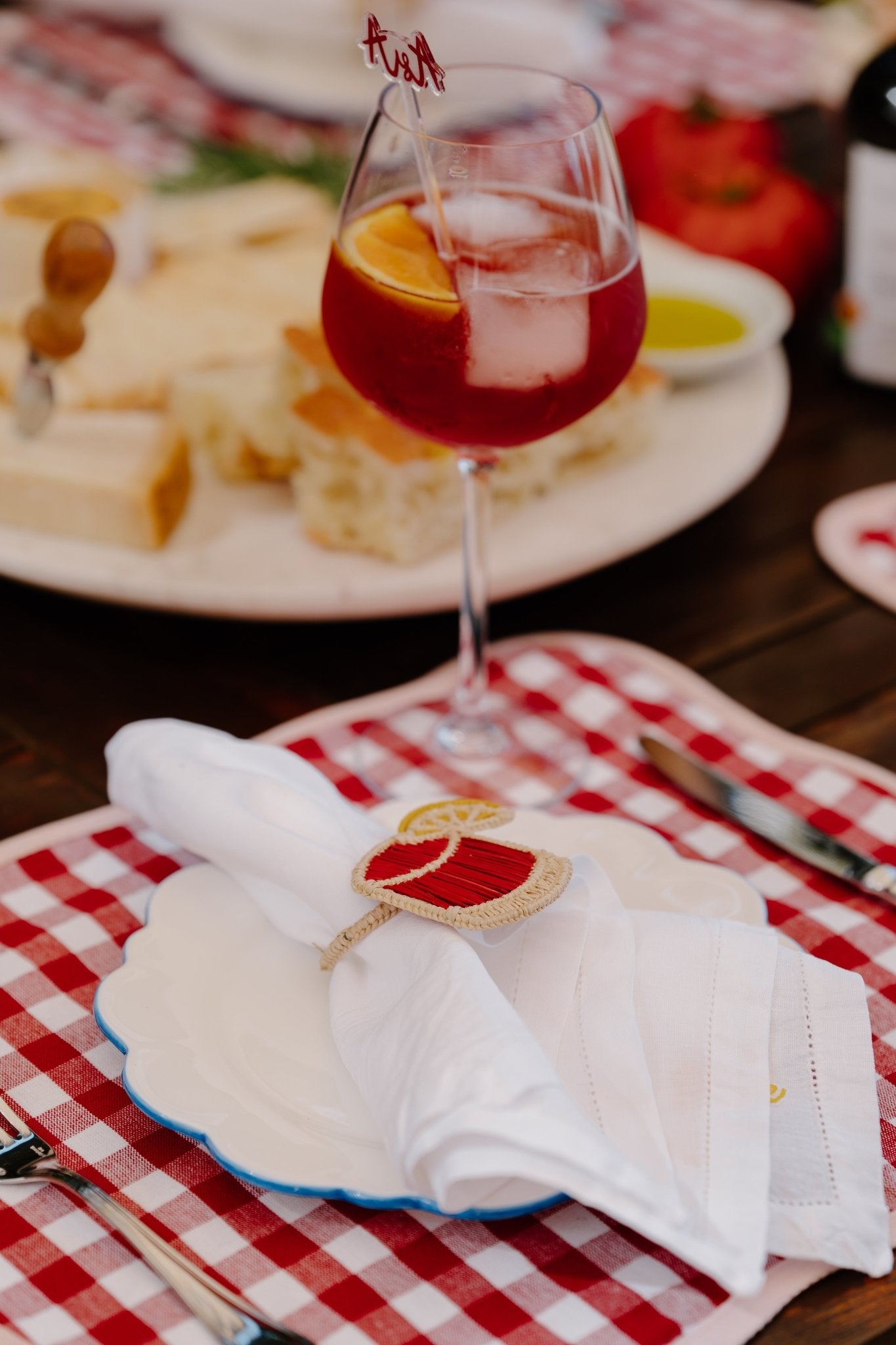 Set of 4 Handwoven Iraca Negroni Napkin Rings - Casa Stilo