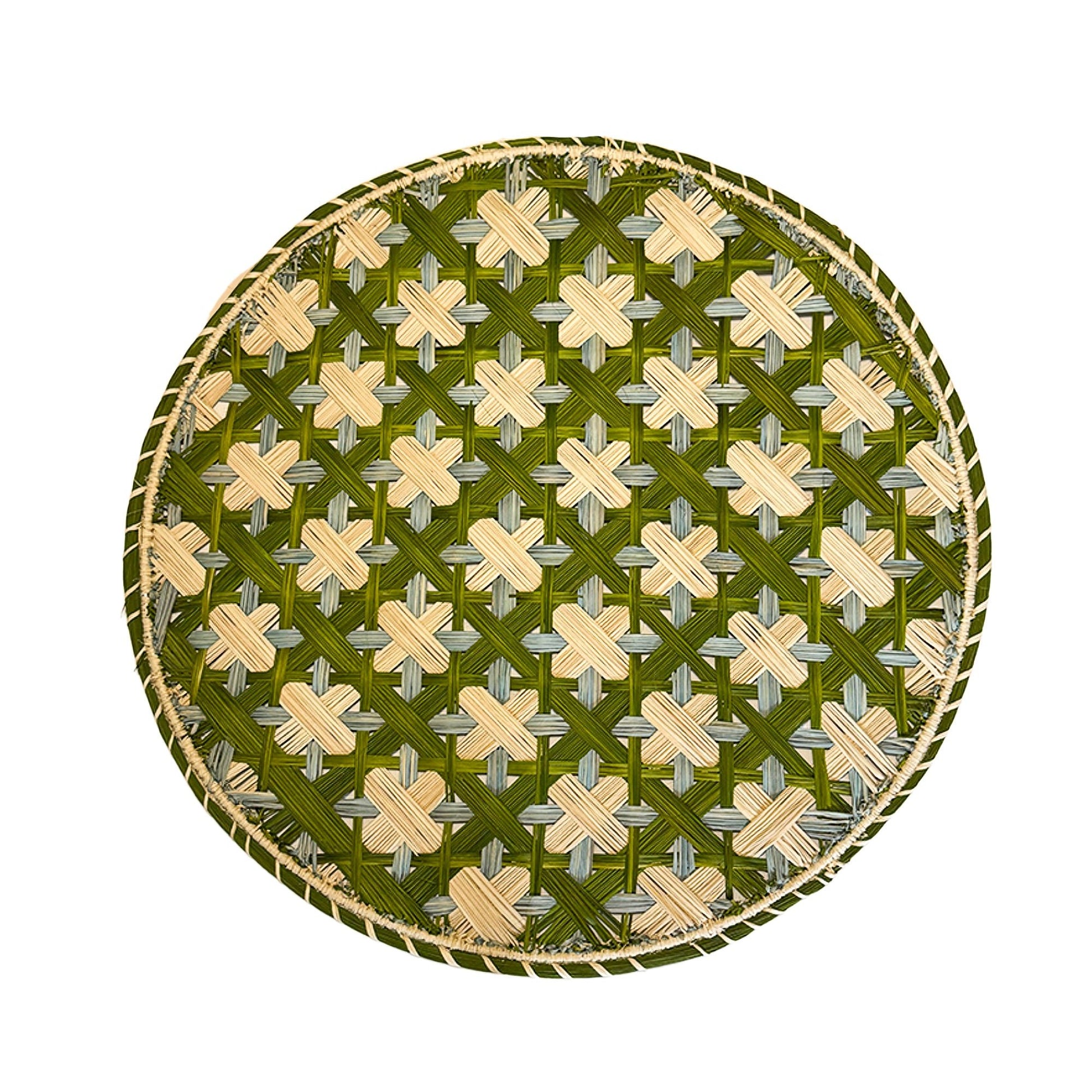 Set of 4 Handwoven Lido Blu Chargers - Casa Stilo